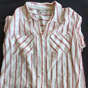 Pink Rose Striped Top